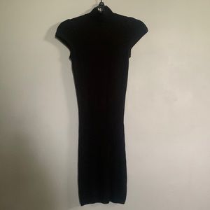 Black open back dress